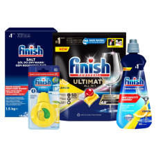 Finish Ultimate Mosogatógép rutin Csomag Öblítővel tisztító- és takarítószer, higiénia