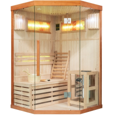  Finn sarokszauna Sundum Solea 2 személyes barna szauna