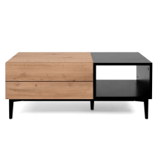 FINORI Nola 55A kézműves tölgyszínű és fekete dohányzóasztal (441189) bútor