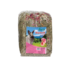Fiory | Hay ALPILAND Rose (rose petals) | Széna szárított rózsával - 500 g rágcsáló eledel