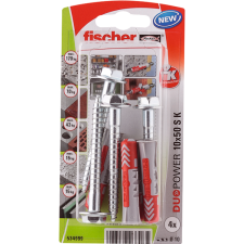 Fischer DŰBEL 10X50MM 4 DB CSAVARRAL &quot;DUOPOWER&quot; FISCHER barkácsolás, csiszolás, rögzítés