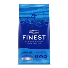  FISH4DOGS Nagy szemcsés granulátum felnőtt kutyáknak Finest szardínia édesburgonyával 12kg, 1+ kutyaeledel