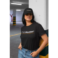  Fish Hunter női fekete póló egyedi ajándék