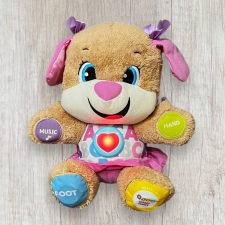 Fisher Price Tanuló kutya Hugi - angol bébiplüss