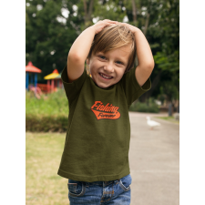  Fishing Forever gyerek póló zöld egyedi ajándék