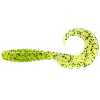 FISHUP_FANCY GRUB 1" (12PCS.), #055 - CHARTREUSE/BLACK