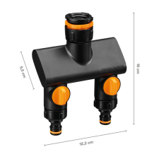 FISKARS Comfort,Kétutas csatlakozó, (On/Off) (1070577) öntözéstechnikai alkatrész