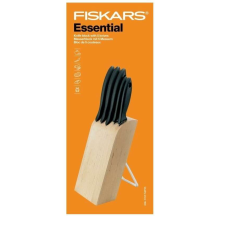 FISKARS Essential fa késblokk 5 db késsel konyhai eszköz