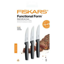 FISKARS Functional Form steak késkészlet, 3 részes tányér és evőeszköz
