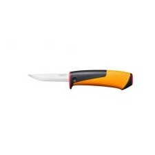 FISKARS kés kifinomult famunkákhoz, tokba épített élezővel (156019) barkácsgép tartozék