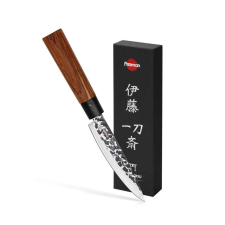 Fissman -Kensei Ittosai szeletelő kés, AUS-8 acél, 11 cm, ezüst/barna kés és bárd