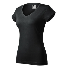 Fit V-neck póló női ébenszürke XS női póló