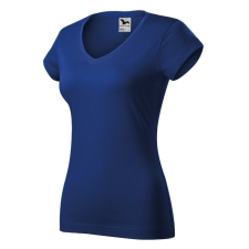 Fit V-neck póló női királykék L női póló
