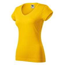 Fit V-neck póló női sárga XS női póló
