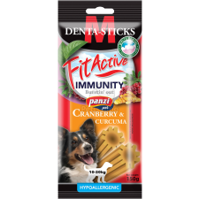  FitActive Hypoallergenic Denta-Sticks Immunity jutalomfalat kutyáknak - áfonya & kurkuma M - 150 g jutalomfalat kutyáknak