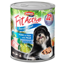 FitActive; Panzi Panzi Fitactive Adult Dog Konzerv sertéssel, hallal és körtével 1240gr kutyafelszerelés