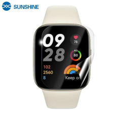 Fitbit Sense 2, SUNSHINE Hydrogel TPU okosóra védőfólia, Ultra Clear, Önregenerál okosóra kellék