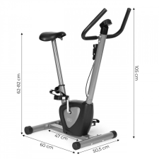  Fitnesz Házikerékpár Számítógéppel - Otthoni Edzés Kerékpár - Fitnesz Eszköz - Edzés Otthon - Szobakerékpár - Szürke szobakerékpár
