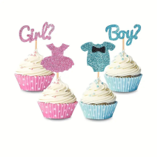  Fiú/Lány muffin dekoráció party kellék