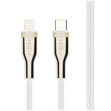 Fixed Braided Cable USB-C/Lightning, 2m, white kábel és adapter