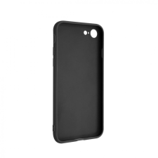 Fixed gumírozott tok Apple iPhone 7/8/SE (2020) készülékhez, fekete mobiltelefon kellék
