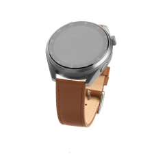 Fixed Leather Strap for Smartwatch 22mm wide, brown okosóra kellék