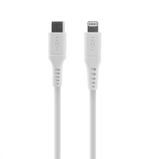 Fixed Liquid Silicone Cable USB-C/Lightning, 2m, white kábel és adapter