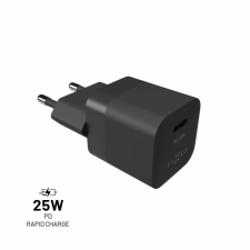Fixed Mini USB-C Hálózati töltő Adapter 25W - Fekete (FIXC25M-C-BK) mobiltelefon kellék