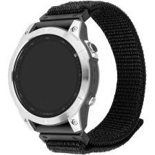 Fixed Nylon Sporty Strap Garmin QuickFit 26mm - fekete (FIXNST2-QF26MM-BK) okosóra kellék