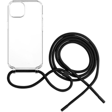 Fixed Pure Neck AntiUV Tok Apple iPhone 12/12 Pro fekete nyakpántos tok tok és táska