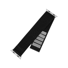 Fixed Sportos nylonszíj Apple Watch Ultra 49mm-es okosórához, tépőzár, fekete (FIXNST2-1029-BK) okosóra kellék
