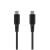 Fixed USB 2.0 hajlékony szilikon kábel USB-C/USB-C 0,3m, fekete (FIXDLS-CC03-BK)