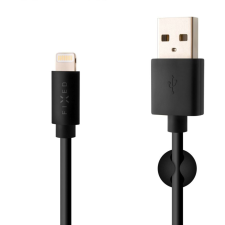 Fixed USB-A apa - Lightning apa Adat és töltő kábel - Fekete (1m) kábel és adapter