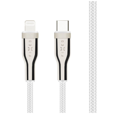 Fixed USB-C - Lightning harisnyázott kábel 2m fehér (FIXDB-CL2-WH) kábel és adapter