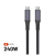 Fixed USB-C/USB-C adat- és töltőkábel FIXDBP-CC12-GR fonott szövet borítás, USB4 gen2 20Gbps 4K 60Hz max 240W 1,2m, szürke (FIXDBP-CC12-GR)
