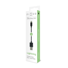 Fixed USB - Lightning adat-/töltőkábel 20W, 1m, fekete (FIXD-UL-BK) kábel és adapter