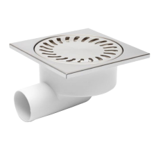 FixTrend FixTrend padlóösszefolyó, száraz bűzzárral, oldal kifolyású, DN50, 150x150mm fürdőkellék