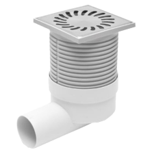  FixTrend padlószifon, inox lefolyóráccsal, állítható magasság, D50mm fürdőkellék