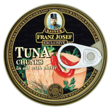 FJK Tonhal darabok olajban, chilivel 170g EO /24/ konzerv