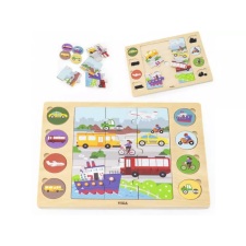 FKP Toys Találd meg a párokat - járműves - Fa puzzle puzzle, kirakós