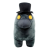 Flair Toys Among Us fekete 25cm-es plüss figura kalappal