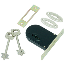 FLAME Reteszzár, bevéső, duplatollú, 45mmx20mm, 2 kulccsal, (patkózár), flame zár és alkatrészei