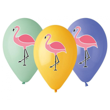 Flamingo , Flamingó léggömb, lufi 5 db-os 13 inch (33 cm) party kellék