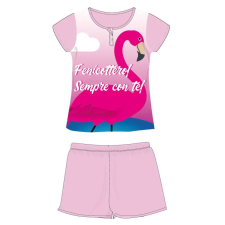 Flamingo Flamingó nyári rövid ujjú gyerek pizsama - pamut jersey pizsama gyerek hálóing, pizsama