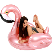 Flamingó gumimatrac - csillogó rózsaszín strandjáték