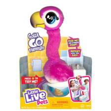  Flamingo interactiv Little Live Pets - Gotta go, Sherbet, Roz elektronikus játék