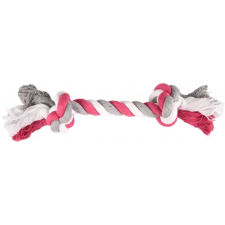 Flamingo Jim Playing Rope - rágókötél 2 csomóval, pink 30 cm játék kutyáknak