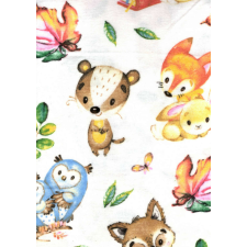 Flanel mintás pelenka 60x80 cm - vidám barátok mosható pelenka