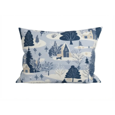  Flanel párnahuzat SNOWY VALLEY 50x70 cm, kék lakástextília