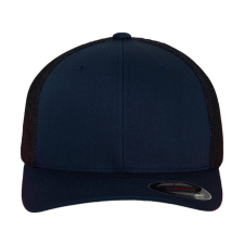 FLEXFIT Uniszex Sapka Flexfit Mesh Cotton Twill Trucker Cap -L/XL, Sötétkék (navy) női sapka